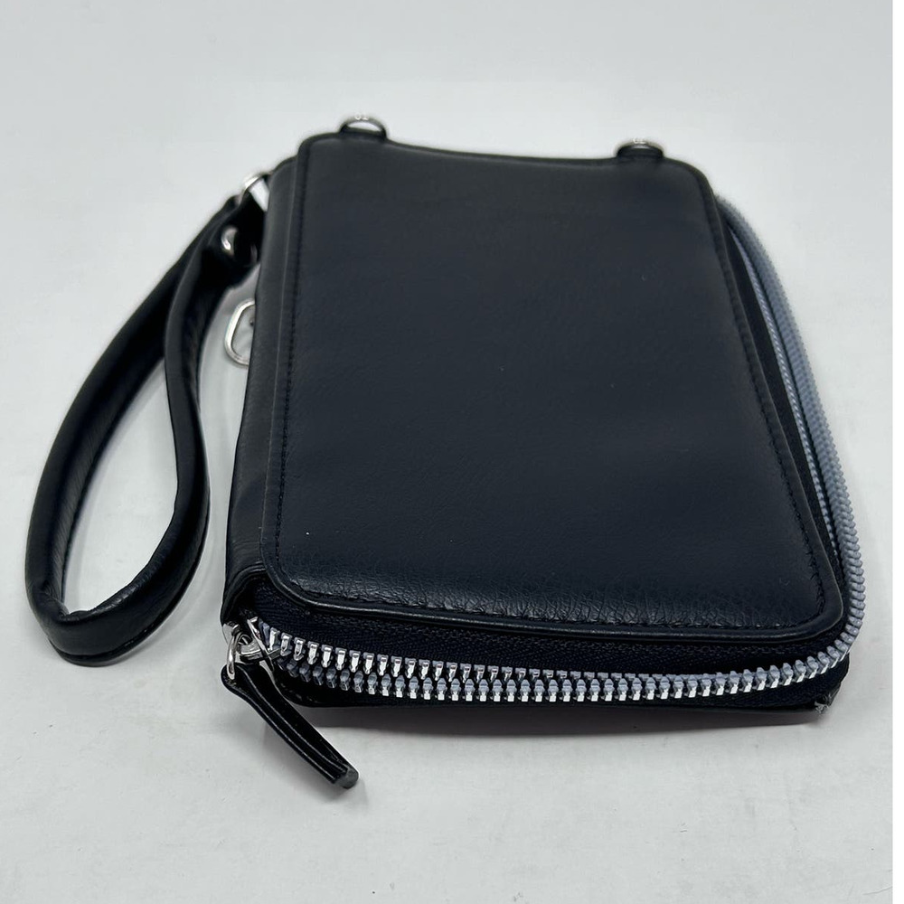 Safe Keeper Black Women's Cell Phone Credit Card Crossbody Wallet Bag - Picture 4 of 7